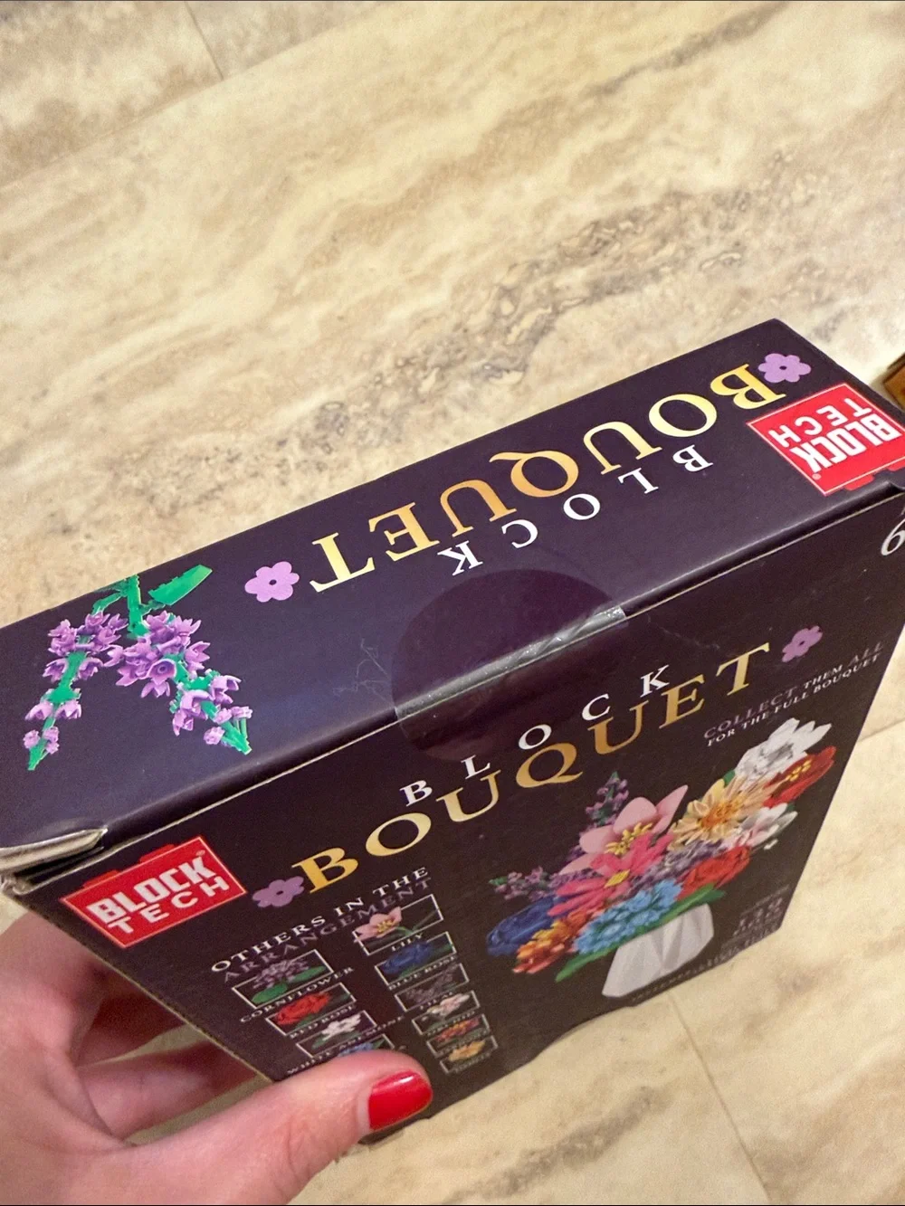 Block Bouquet Lilac Floral Building Set